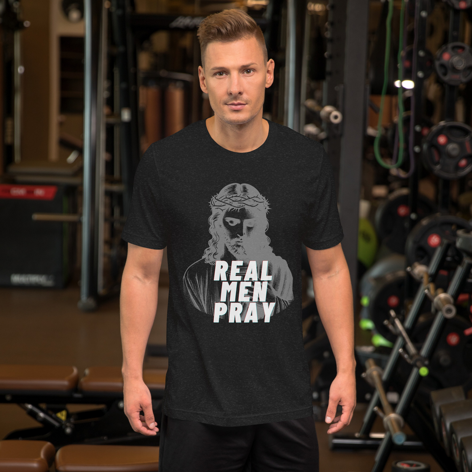 Real Men Pray T-Shirt – Design 1
