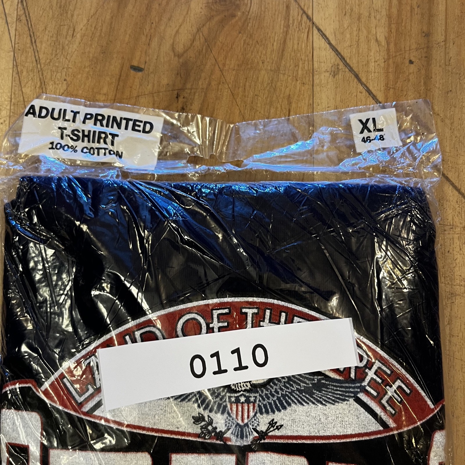 NEW America Land of Free Home of Brave Patriotic Men’s XL T-Shirt 100% Cotton