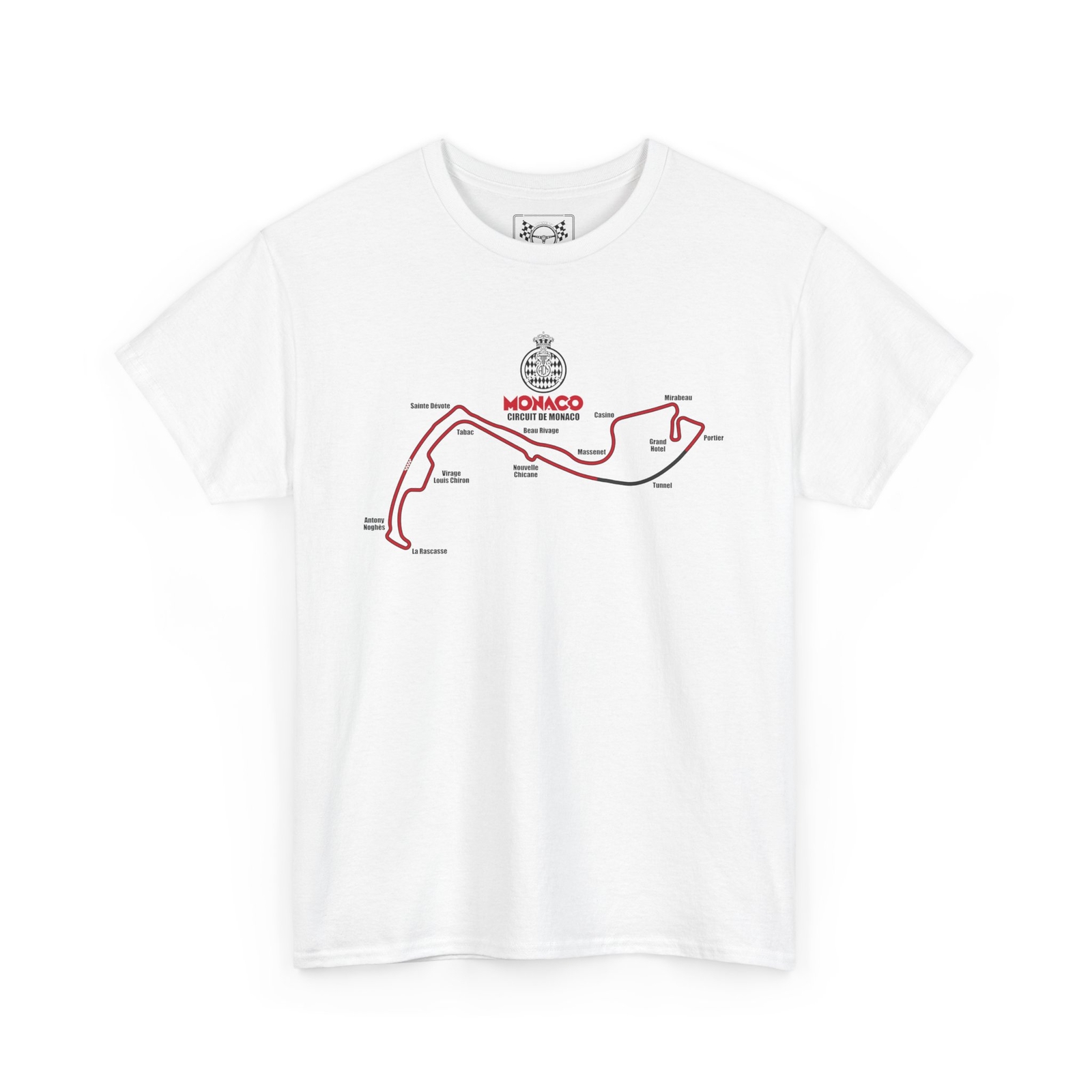 Monaco GP Circuit Map T-Shirt Legendary F1 Street Track Tee Formula Racing Gift