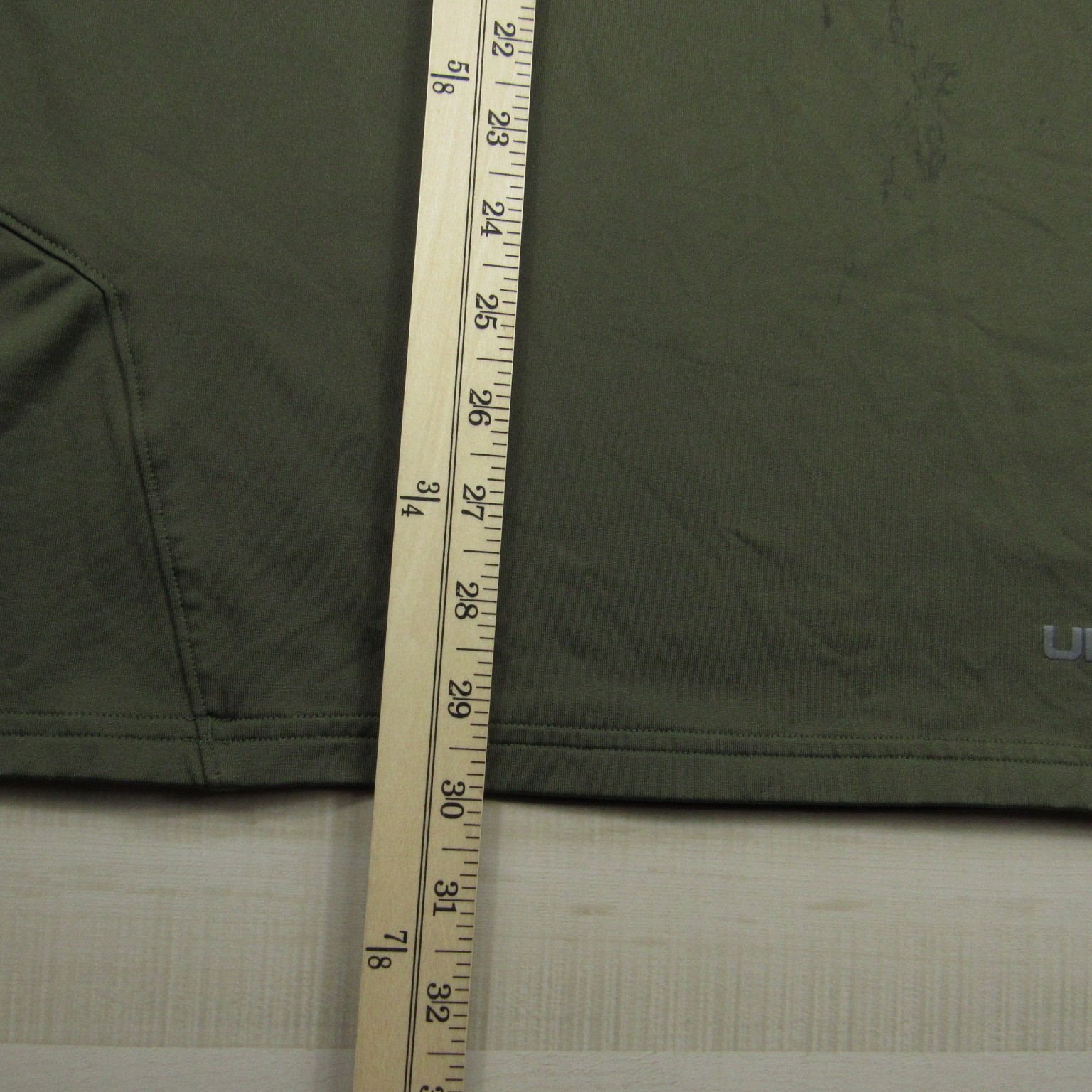 Under Armour Shirt Mens 2XL XXL Green Mock Cold Gear Fleece Long Sleeve