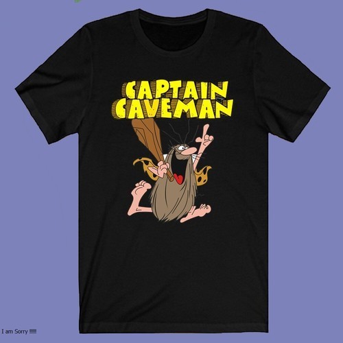 Captain Caveman Cartoon T-Shirt Full Sizes S to 5XL