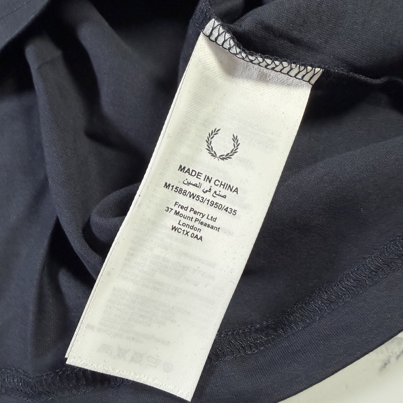 FRED PERRY Mens Navy Twin Tipped T Shirt SIZE 2XL XXL M1588 W53 BNWT Authentic