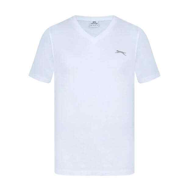 Mens Slazenger 100% Cotton V Neck T Shirt XS S M L XL XXL 3XL 4XL BNWT