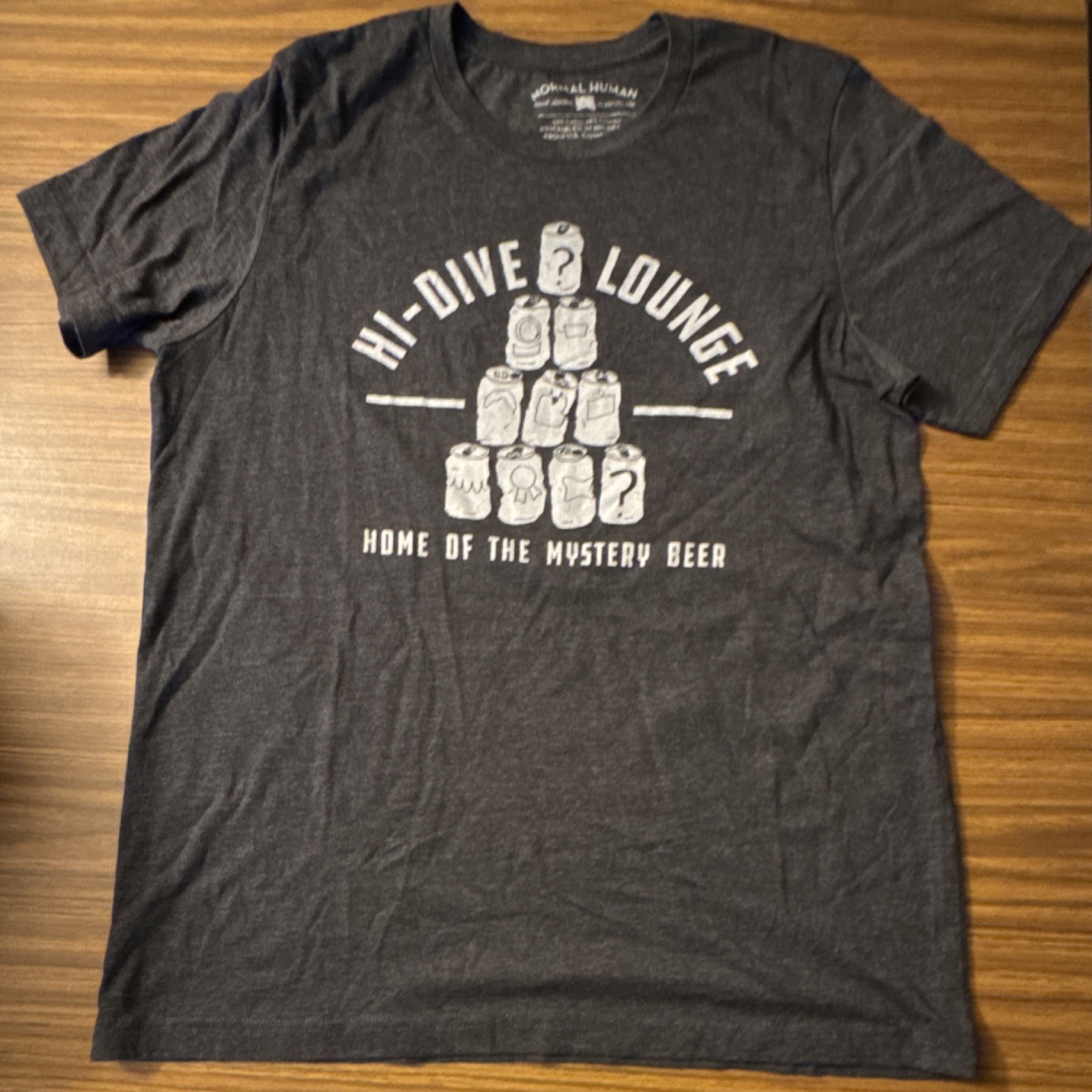 Normal Human Hi-Dive Lounge Mystery Beer Kansas City Men’s Graphic Tee Fitted L