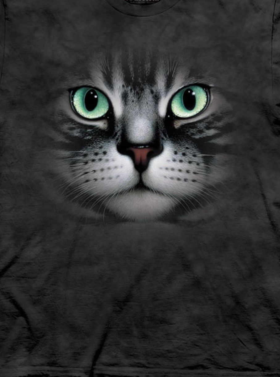 The Mountain Emerald Eyes Cat Kittens Cats Cute Russian Blue Animal T-Shirt S-4X