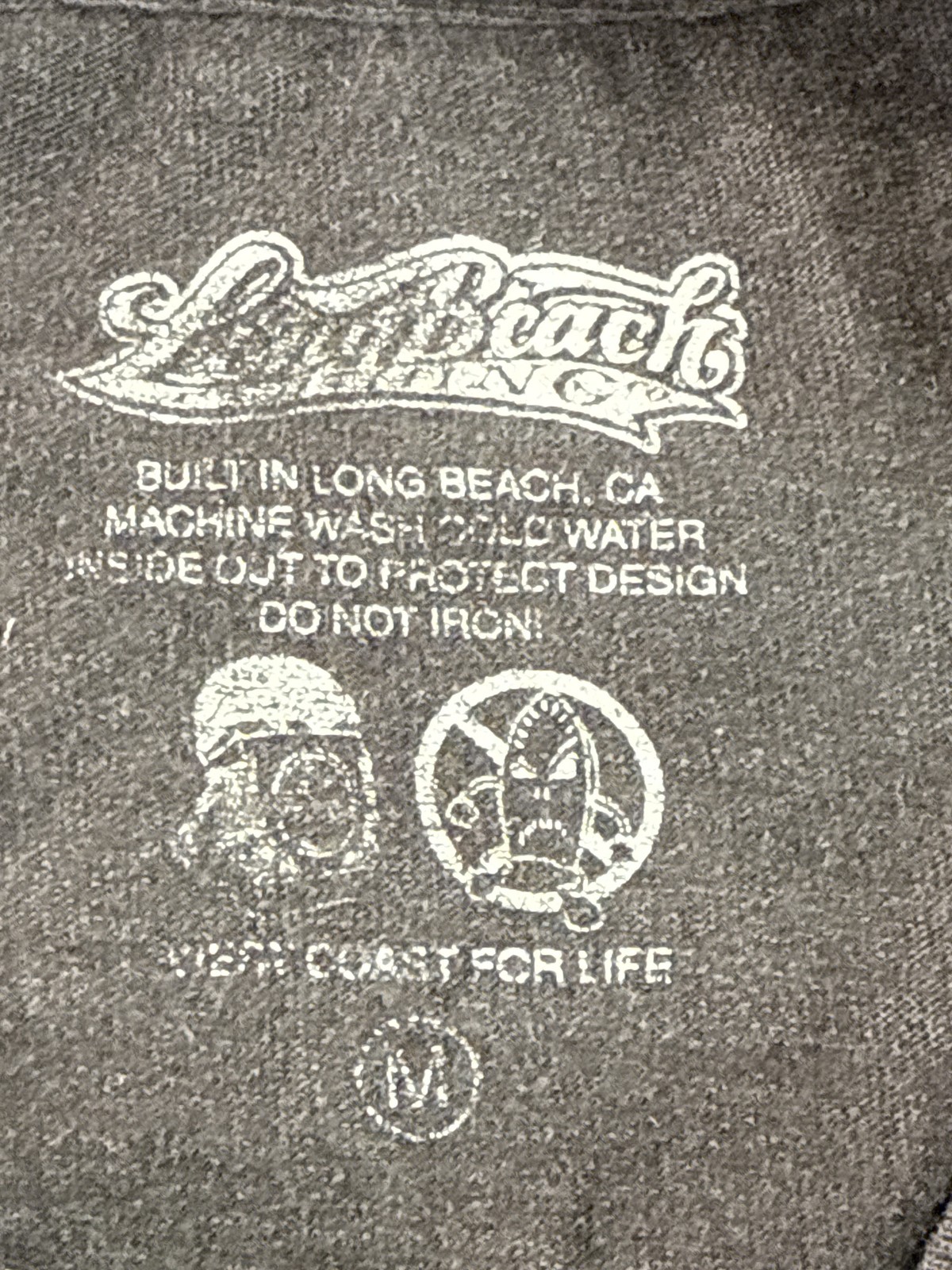 Long Beach Clothing Brewing Logo Graphic Tee M Black Cotton Regular Fit 100