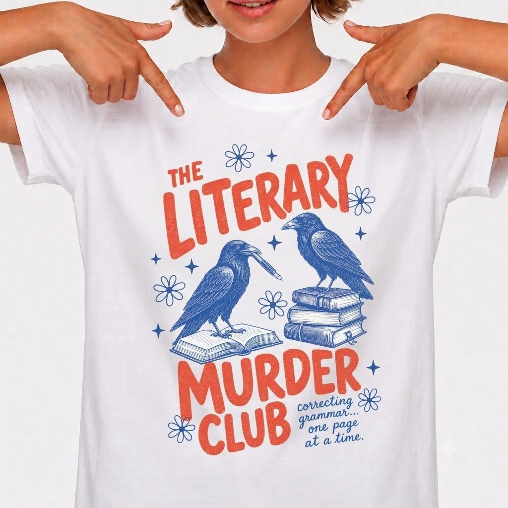 English Halloween Teacher Shirt The Literacy Murder Club Literature Tee