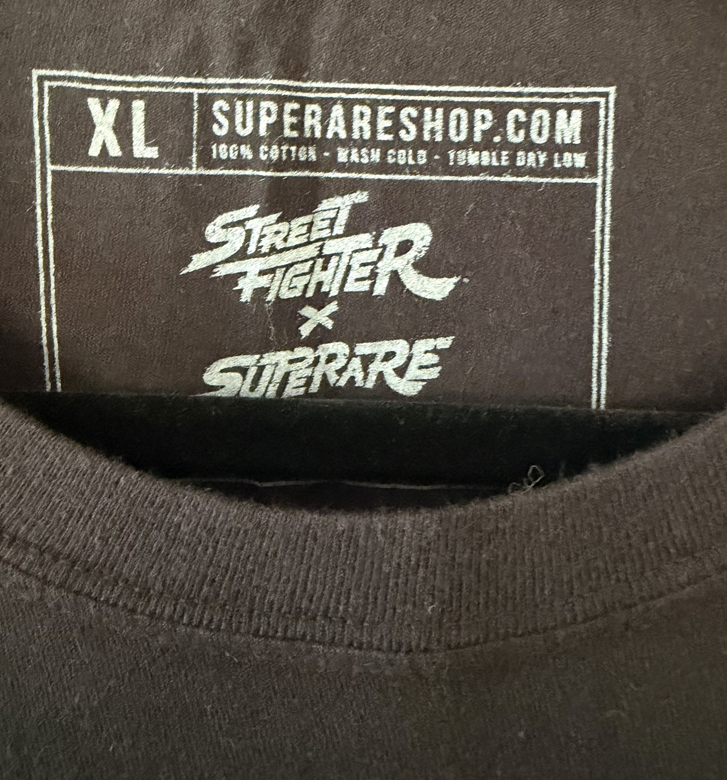 Street Fighter x Superare XL Shirt Sagat’s Academy Collab Black Video Game Rare