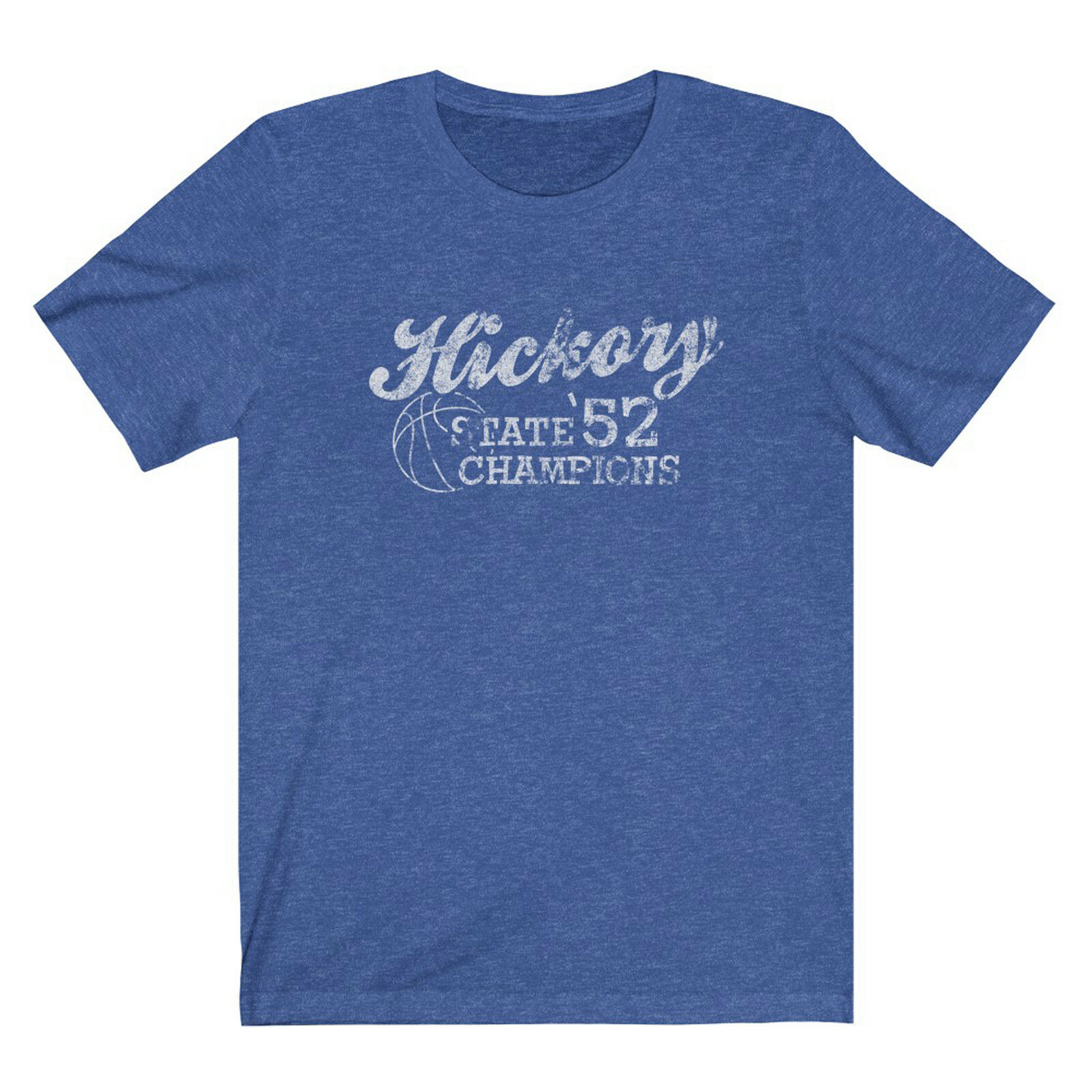 Hickory Champs “Vintage Look” 50/50 Blend T-Shirt – hoosiers indiana basketball