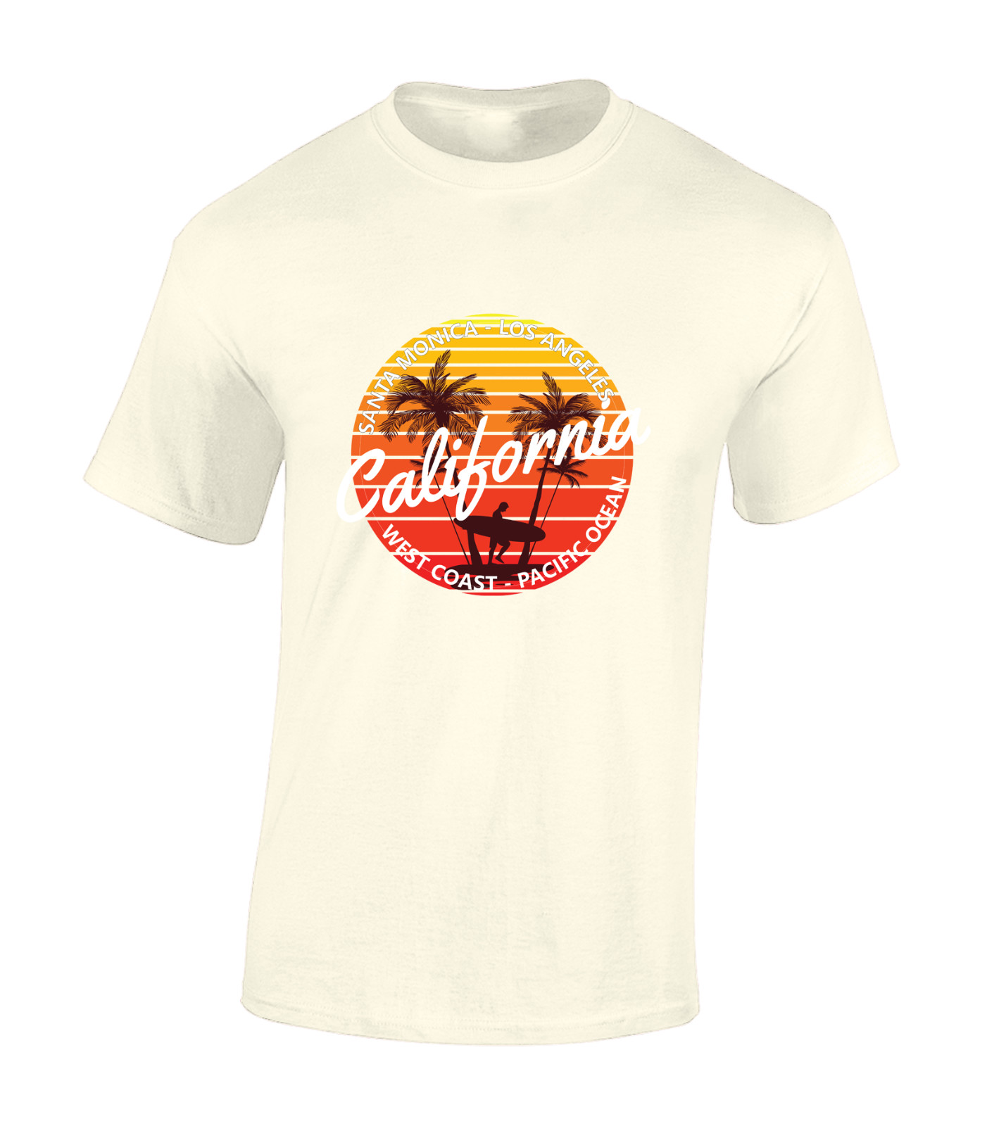 CALIFORNIA WEST COAST MENS T SHIRT COOL SUMMER BEACH HOLIDAY CLOTHING TOP