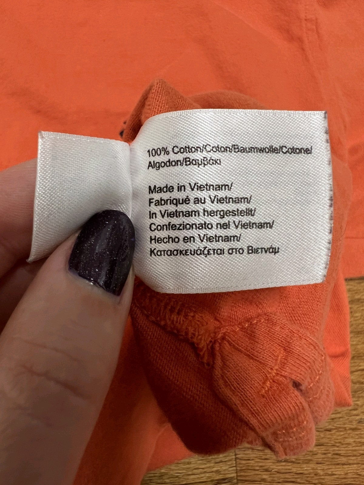 Brooks Brothers 346 Orange Cotton Knit Long Sleeve Crew Neck T-Shirt Men’s M