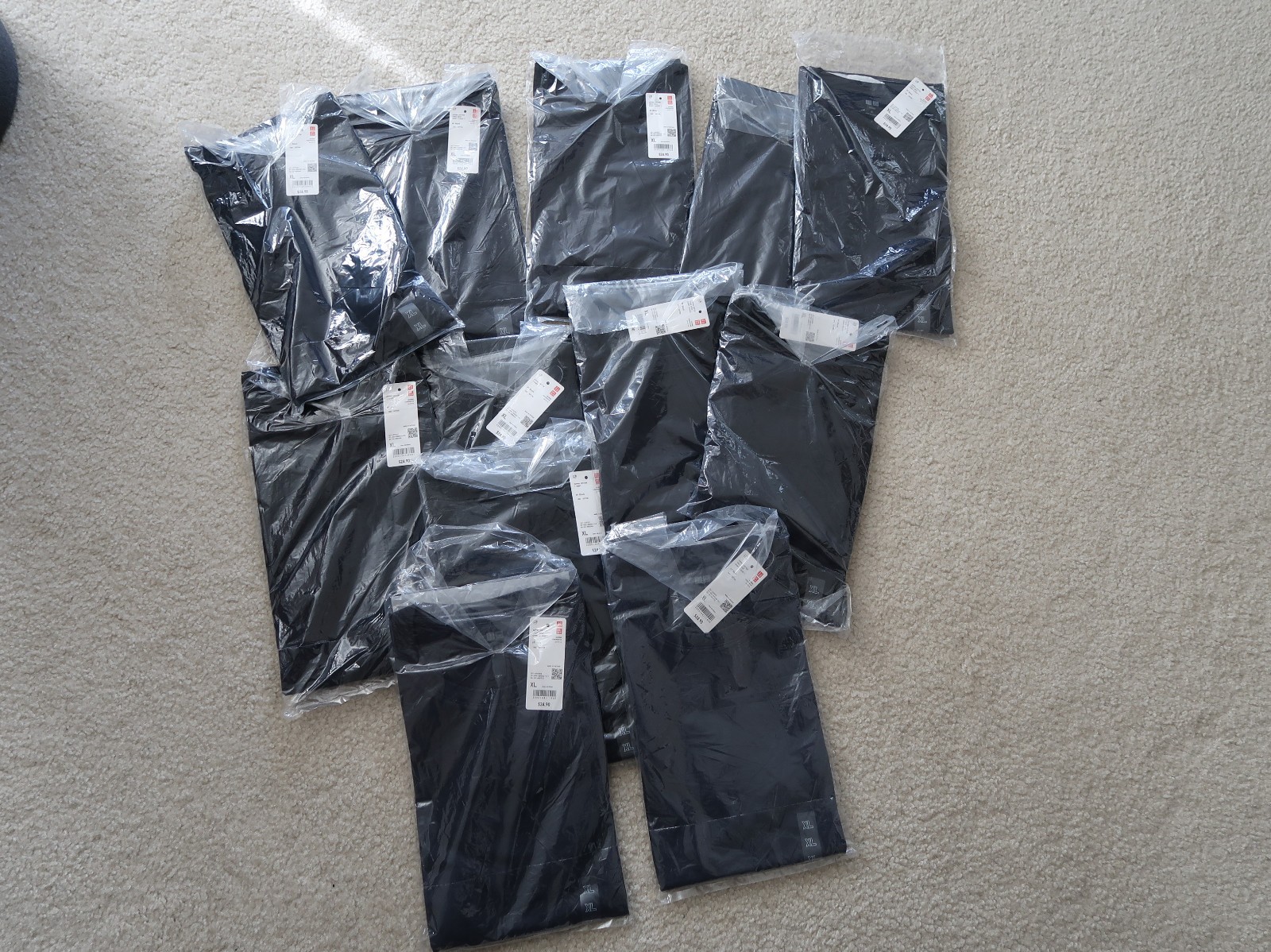 SALE UNIQLO SUPIMA COTTON SHORT SLEEVE T-SHIRT SZ XL BLACK NAVY BLUE 139864 NWT
