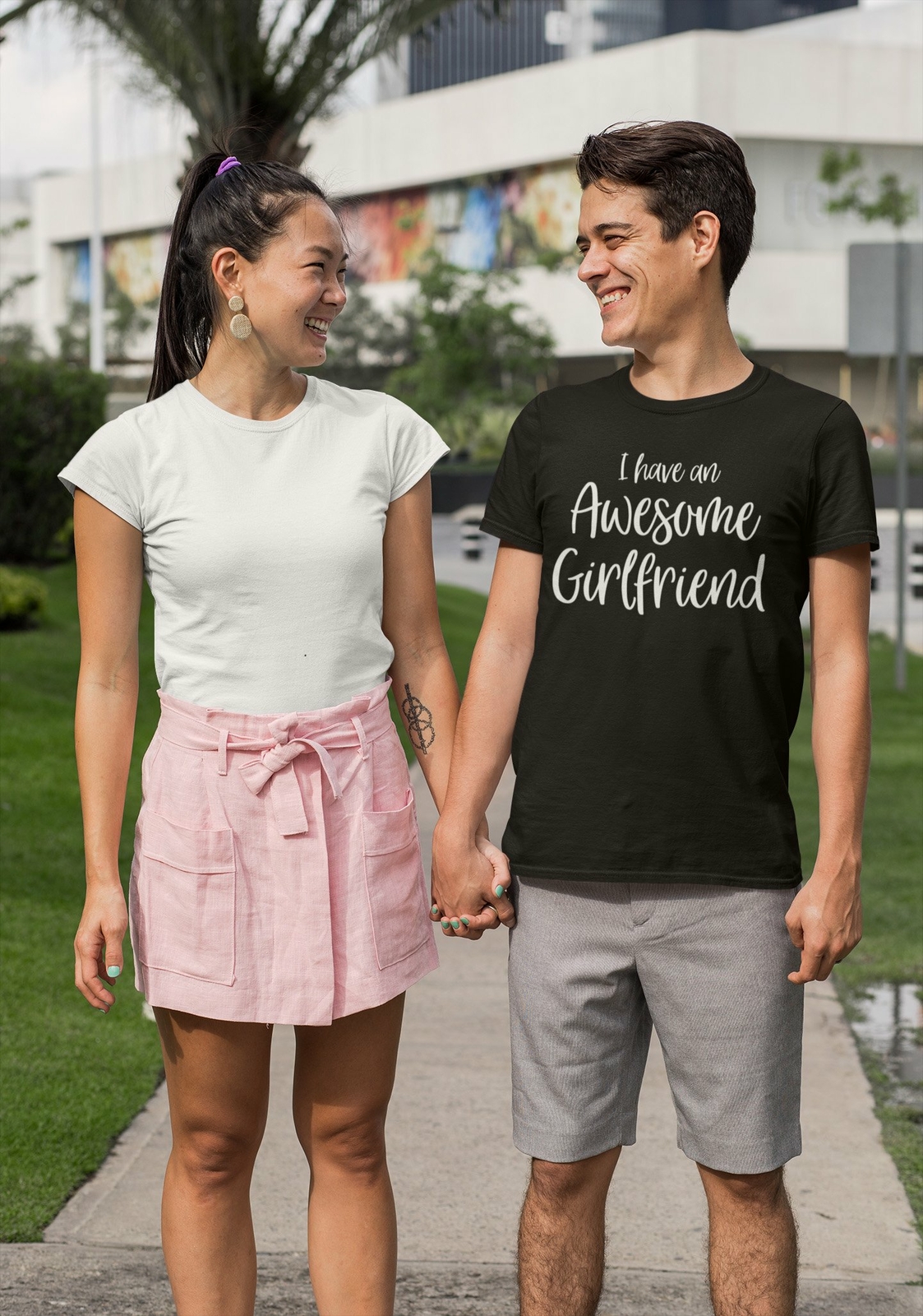 I Have An Awesome Girlfriend T Shirt Funny Valentines Gift For Him Boyfriend Men