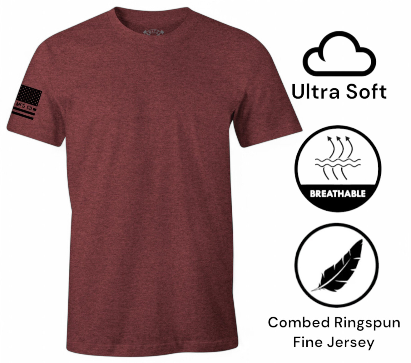 Howitzer Men’s T-shirt Standard Basic Packs Burgundy Heather Military Grunt