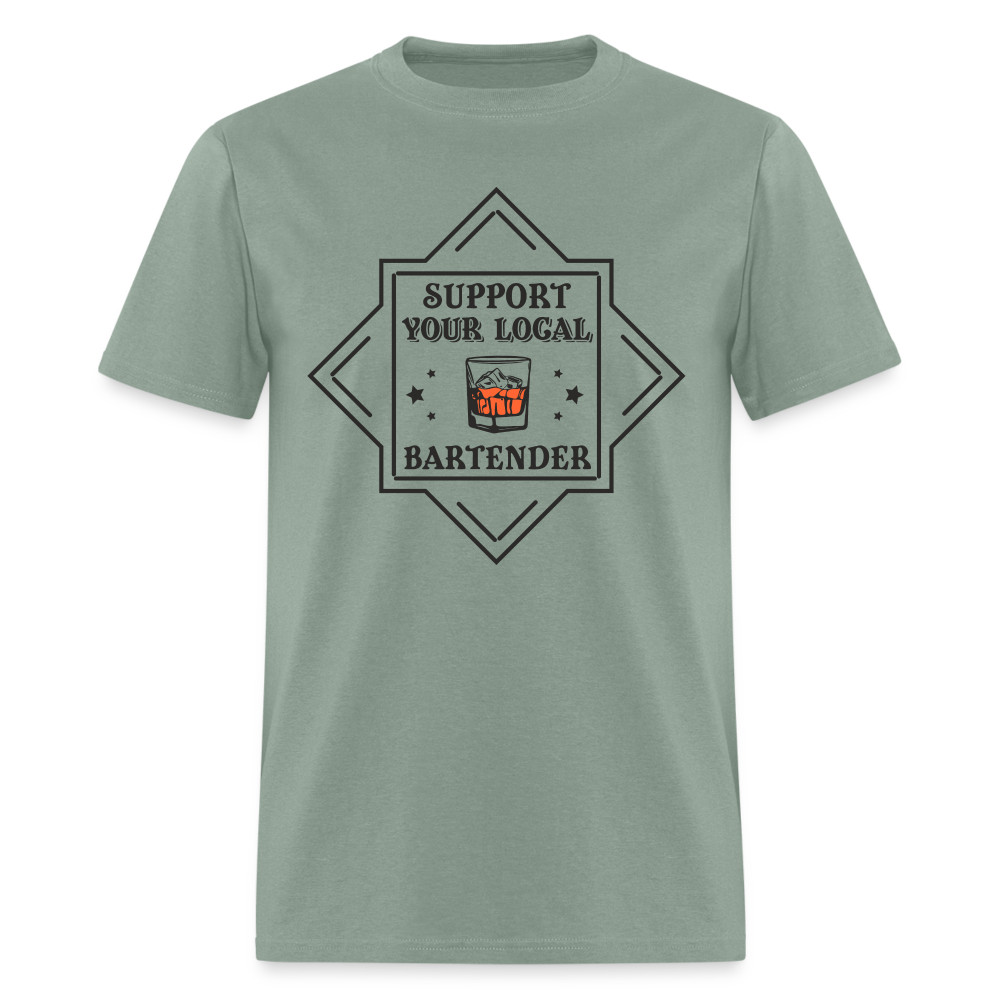 Support Your Local Bartender T-Shirt (Drinking Graphic Tee Shirt)