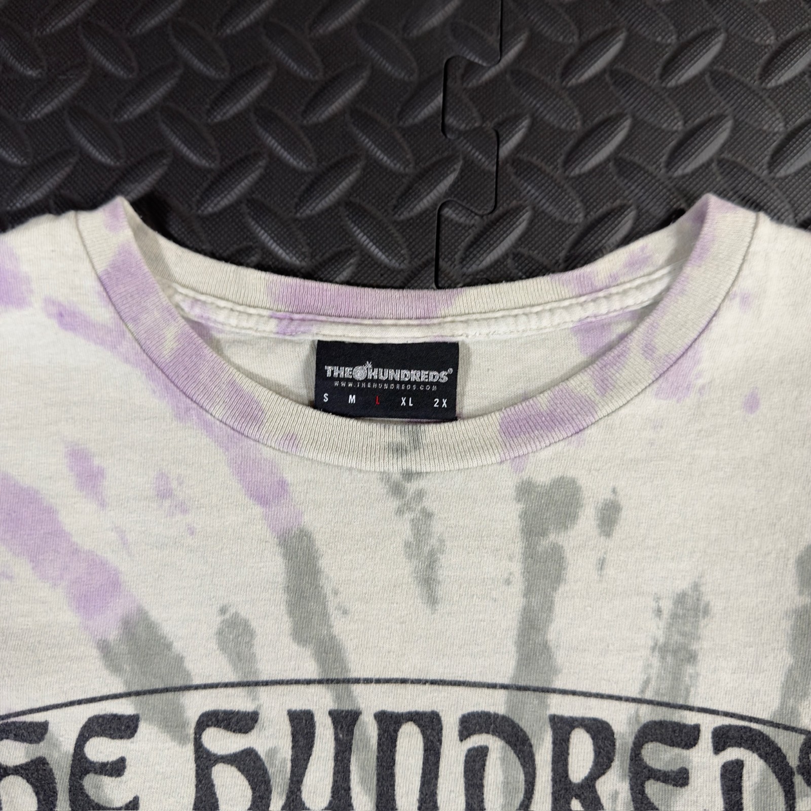 Vintage Y2K The Hundreds Men’s Large Tie-Dye Graphic T-Shirt Skater Streetwear