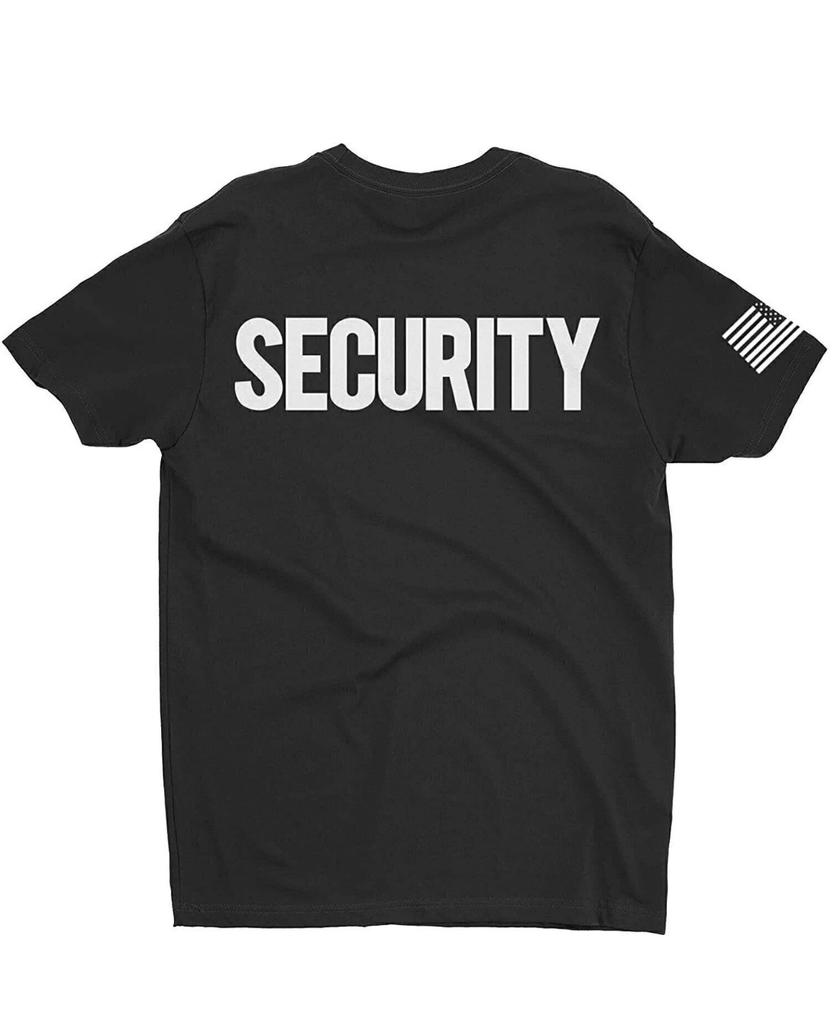 Security Guard T-Shirt Front & Back Flag Print School Church Wedding Events