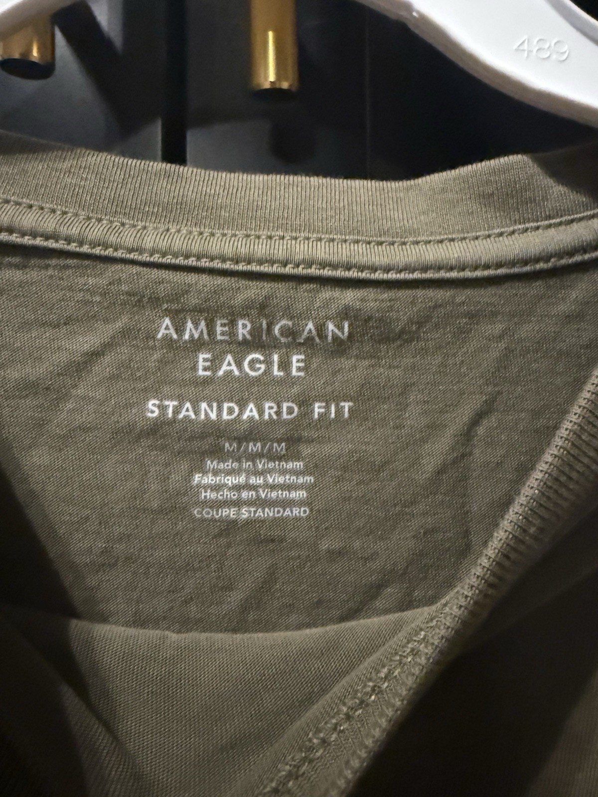 American Eagle Men’s M Crew Neck Short Sleeve Standard Fit Graphic Tee Green