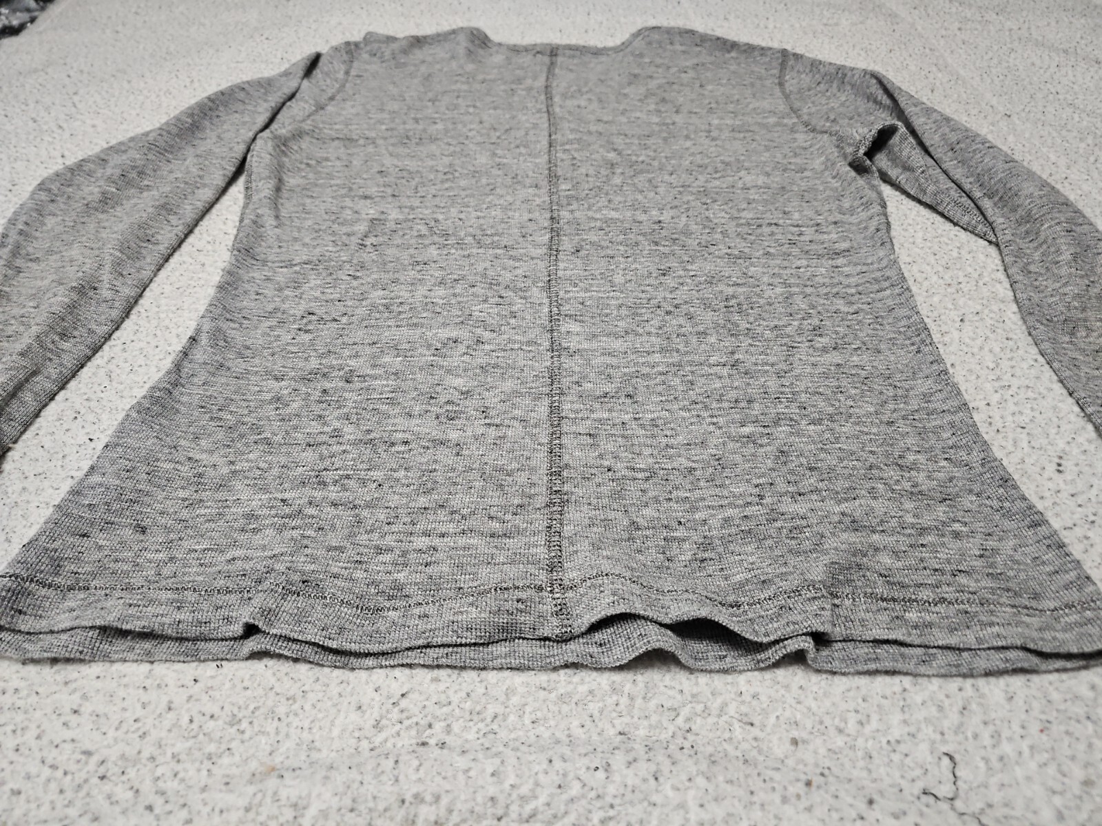 Diesel Industry Henley Stitched Nobel Gray Woven Long Sleeve Shirt SZ Large