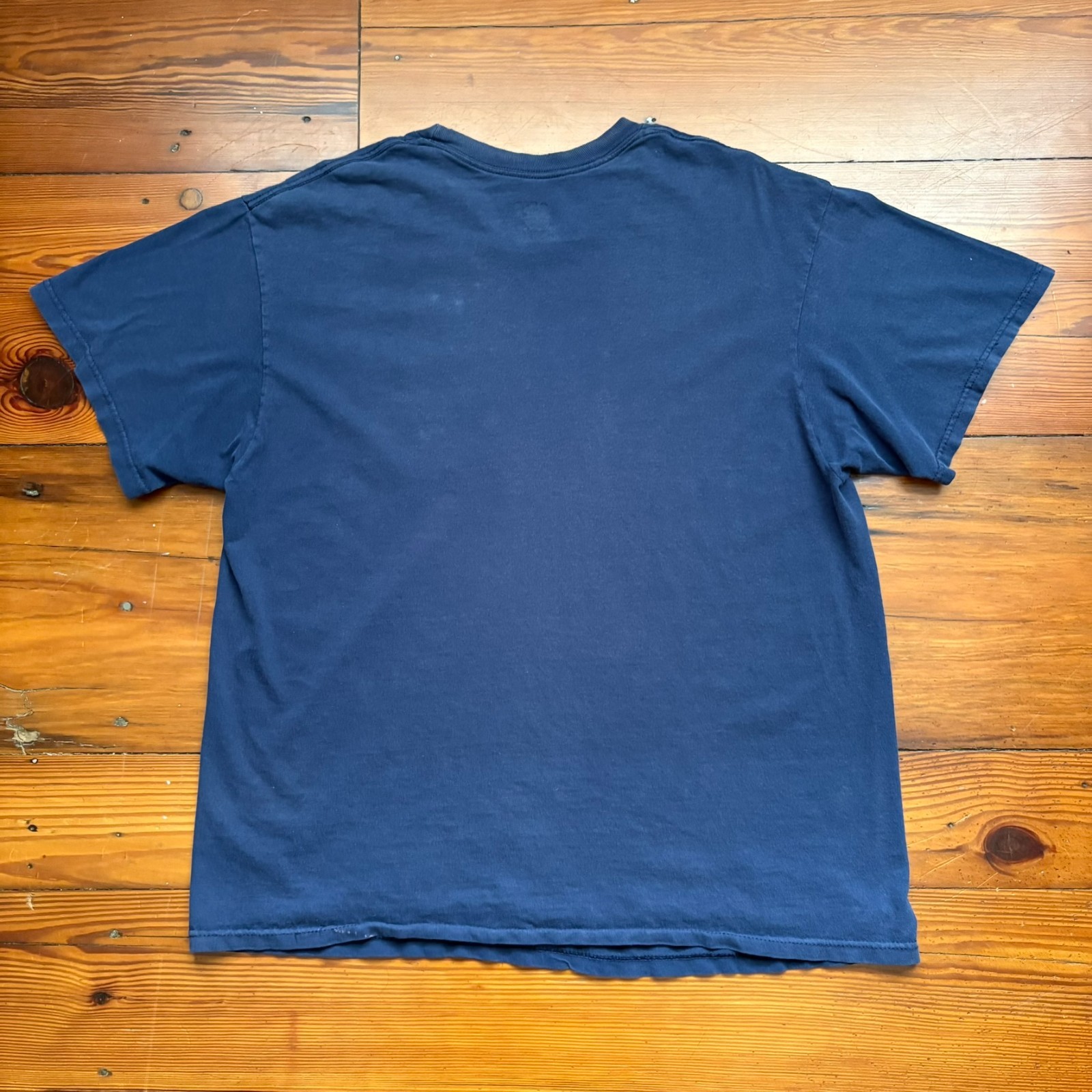 Vintage Gradient Sun Faded Worn WIP Workwear T-Shirt Men’s Size L Blue Thin