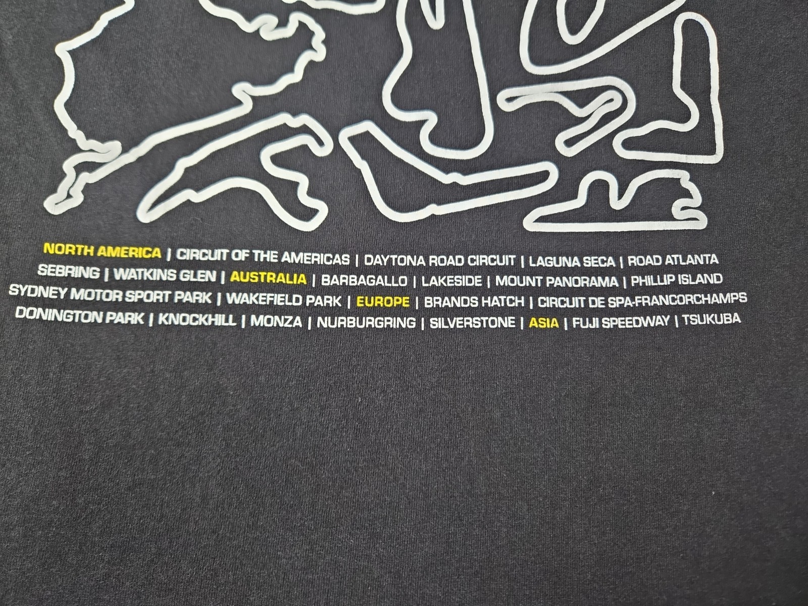 Whiteline Racing Shirt Medium 2020 Race Tracks Laguna Seca Sebring Daytona Road