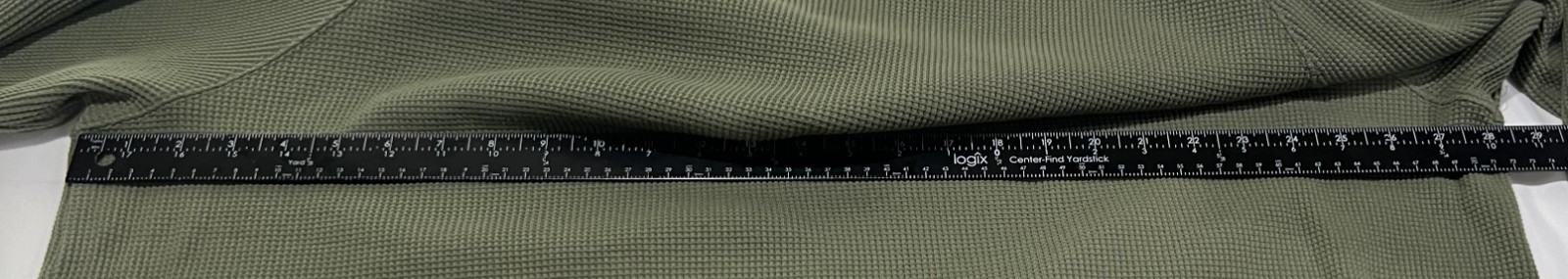 LL Bean Thermal Henley Shirt Mens 3XLT Green Chunky Waffle Knit Y2K Big & Tall