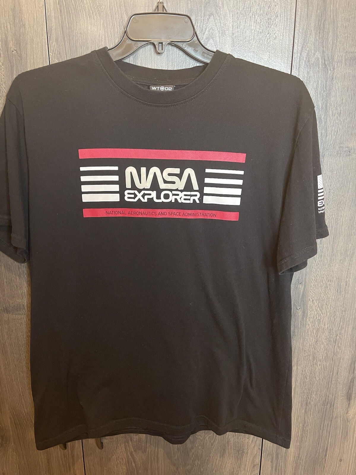 NASA Explorer T-Shirt Adult Large Black