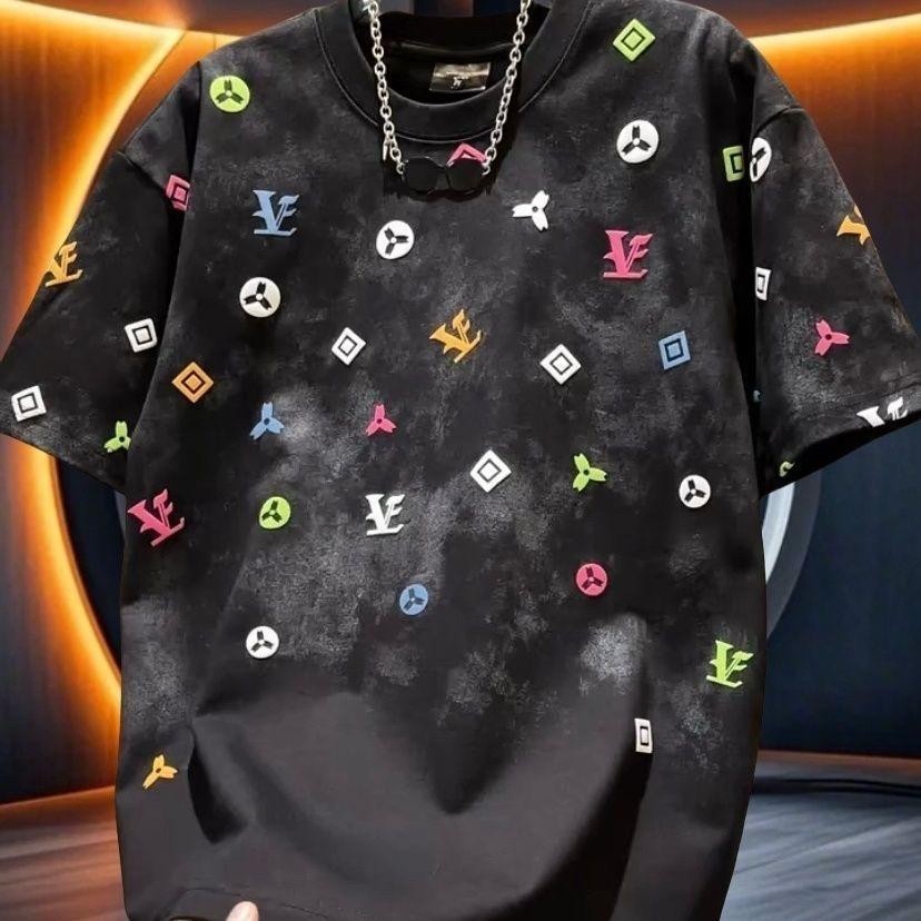 Men’s Trendy Tie-Dye Short Sleeve T-Shirt Summer Casual Slim Fit Crew Neck Top