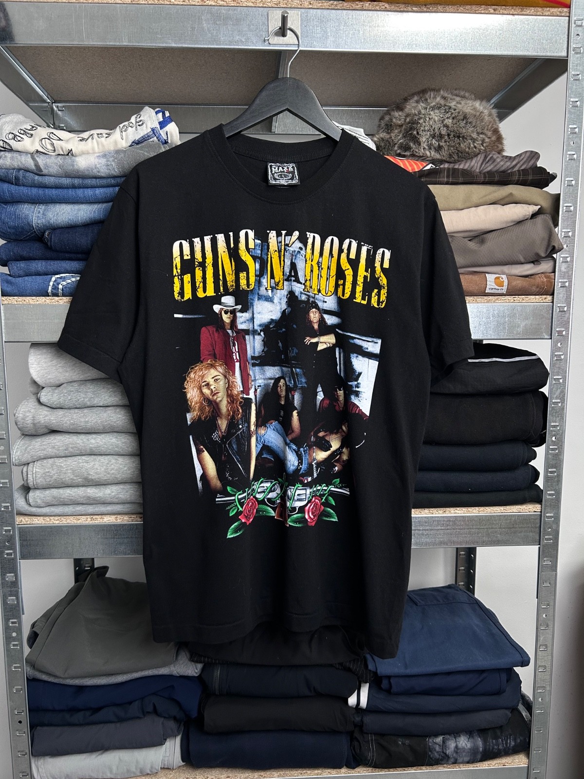 Guns And Roses Vintage 90s Single Stitch double L print Euro bootleg t-shirt