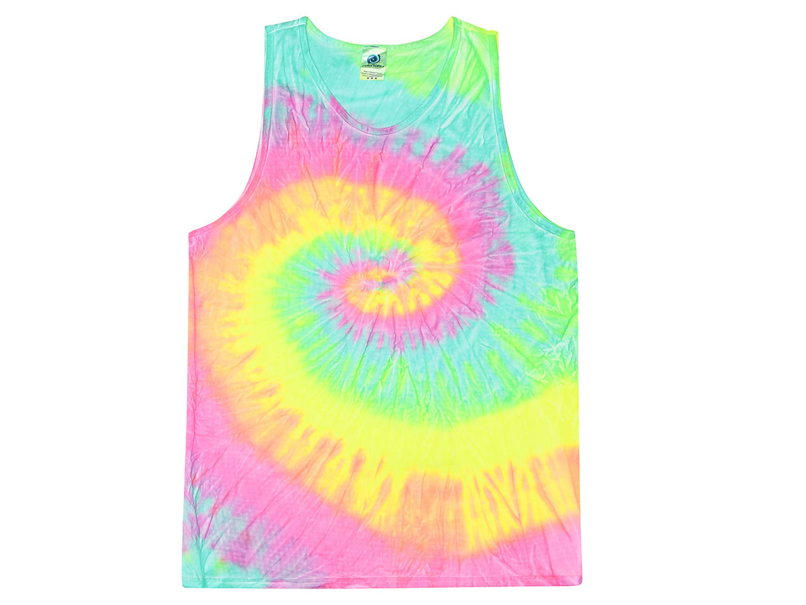 Multi-Color Tie Dye Tank Tops Sleeveless T-Shirts Adult S to XXXL Cotton