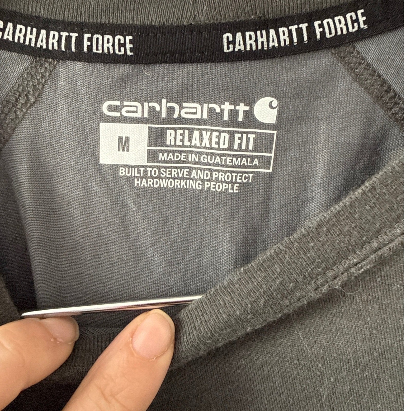 Carhartt Force Relaxed Fit Pocket T-Shirt Men’s Size Med Gray Vented Sides