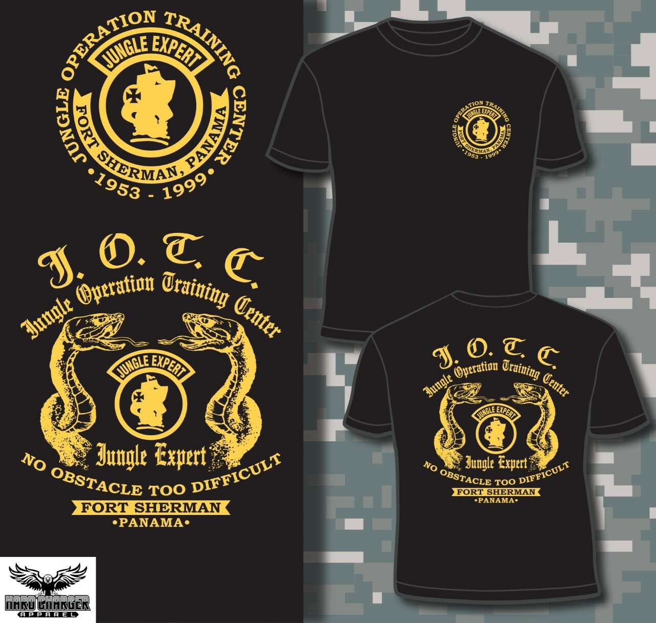 Ft. Sherman Jungle Operations Training Center Panama JOTC Jungle School T-shirt