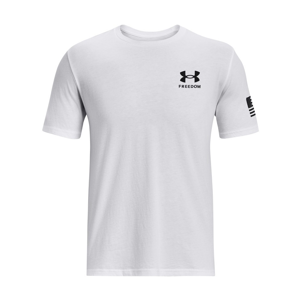 Under Armour 1370816 Men’s UA Freedom Flag Camo T-Shirt, White/Black, Small