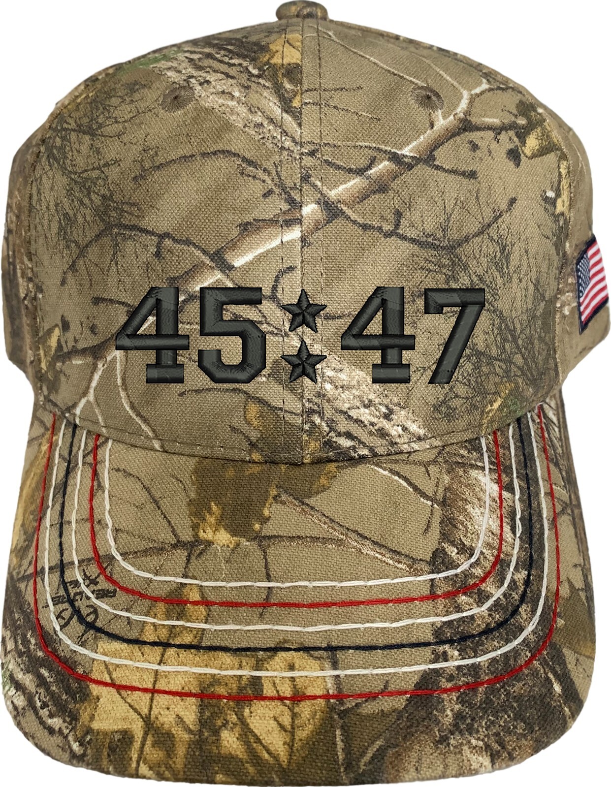Trump Only 45/47 Embroidered Camo Structured Adjustable One Size Fits Most Hat