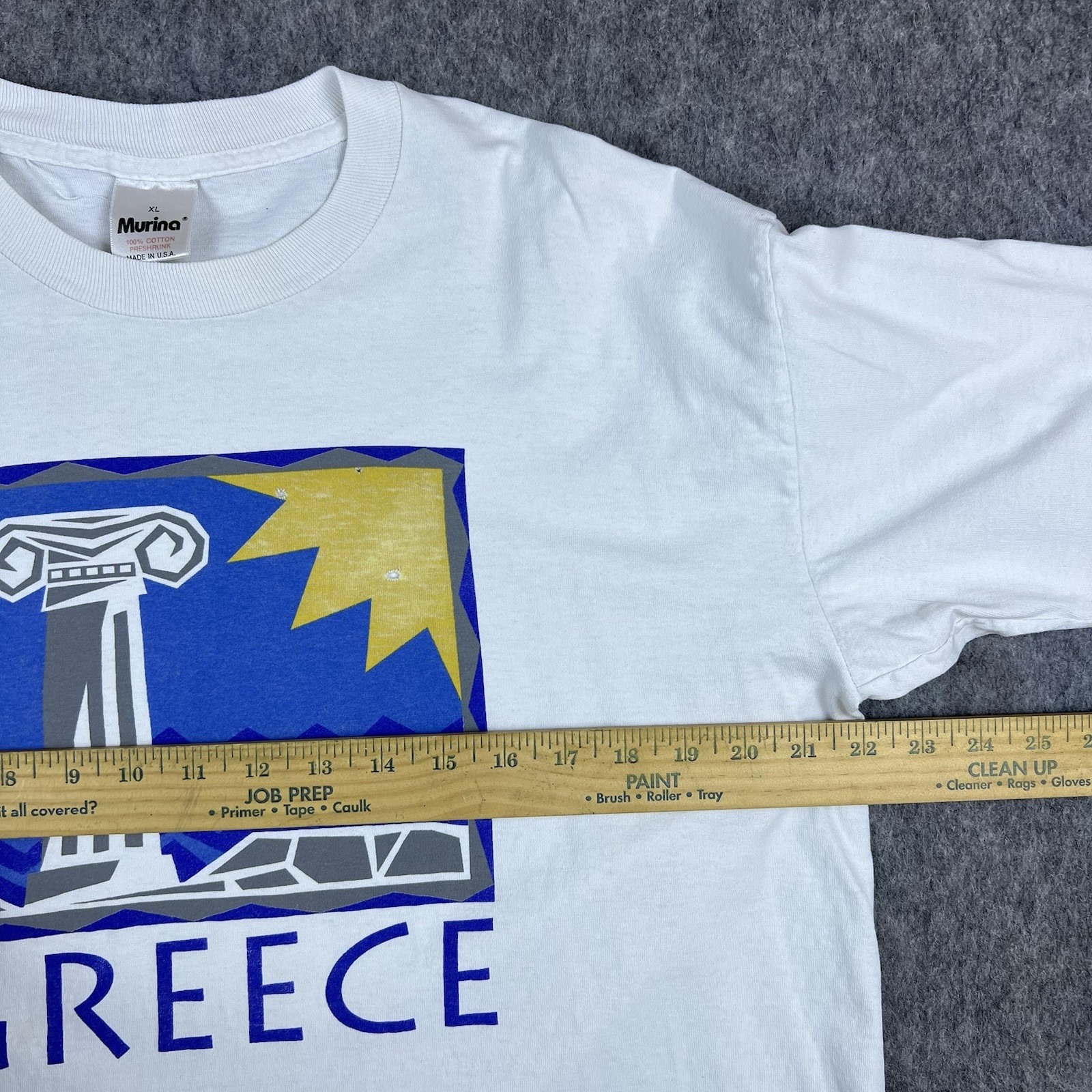 Vtg Murina 1993 Greece Men’s T-Shirt White Single Stitch Made In USA Size XL