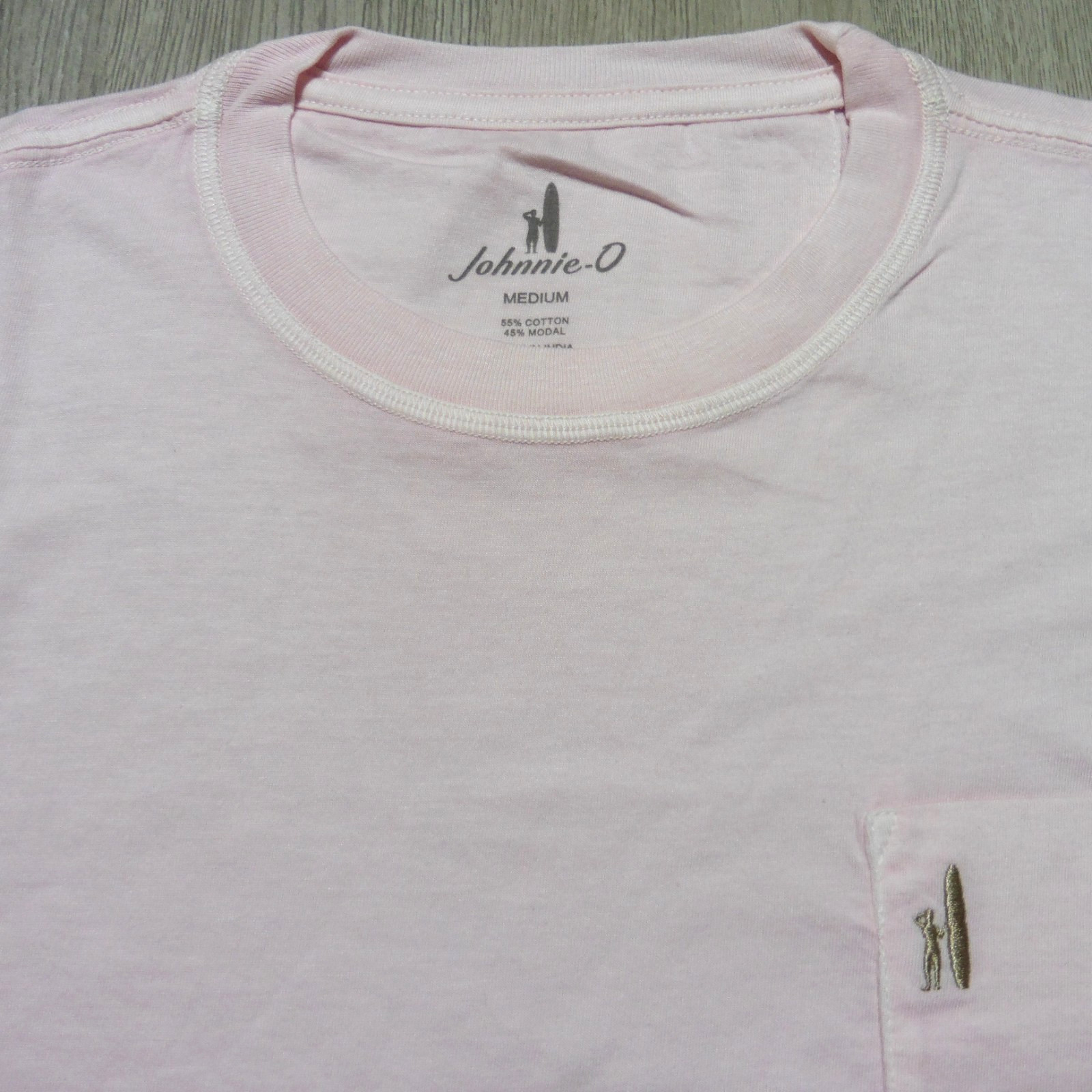 JOHNNIE-O Mens M MEDIUM DALE 2.0 T SHIRT LOLLIPOP PINK GOLD SHORT SLEEVE TEE