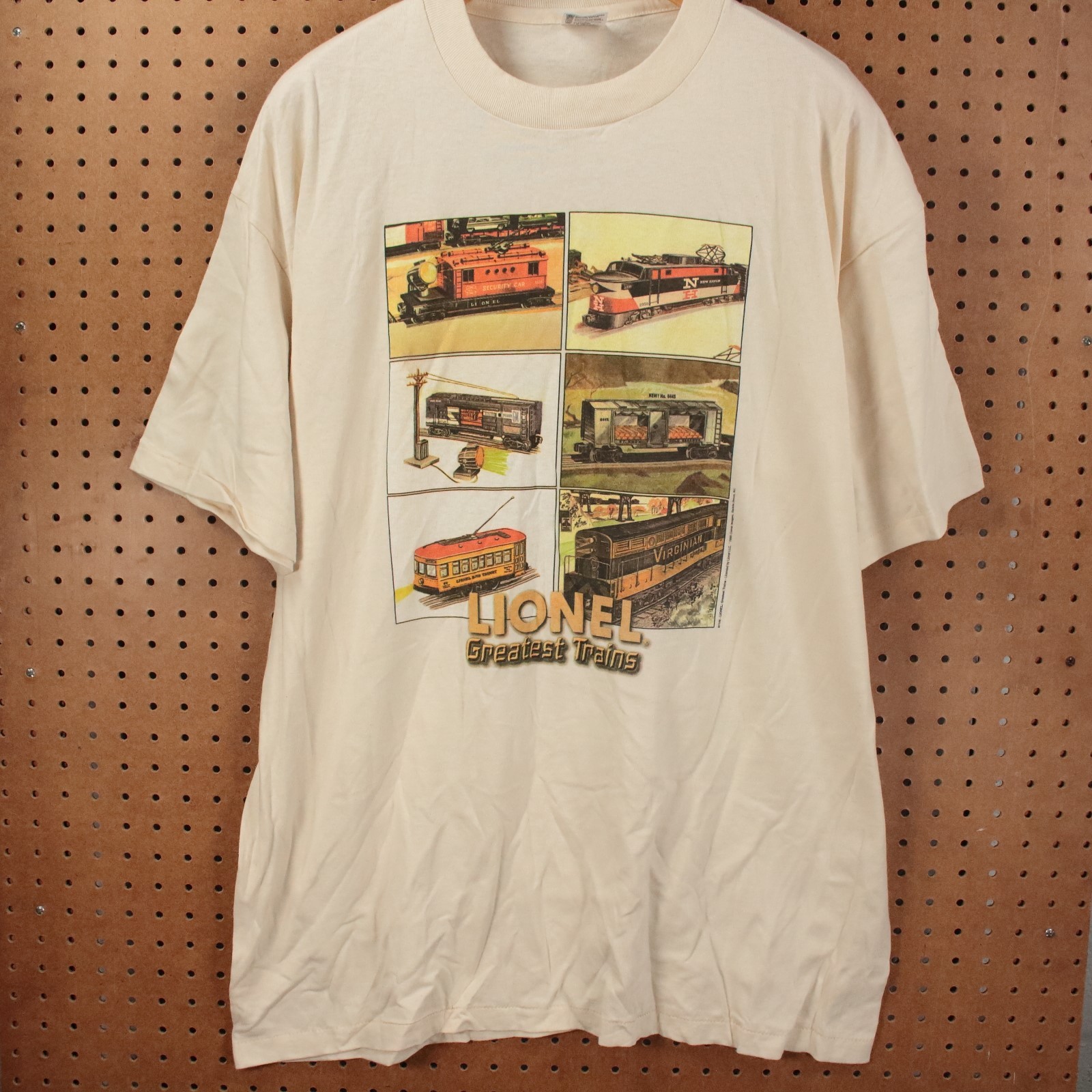 Lionel Greatest Trains t-shirt 2XL vtg 90s usa single stitch train railroad