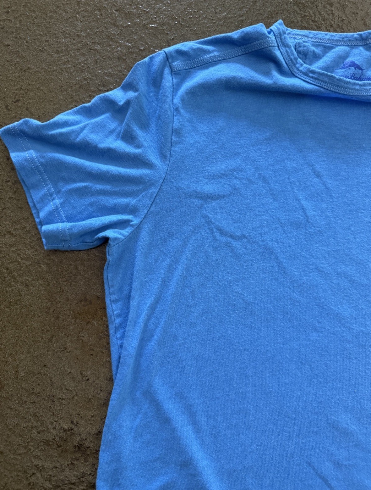 Tommy Bahama Men’s Blue Crew Neck Short Sleeve Pocket Logo Tee Cotton Knit S/P