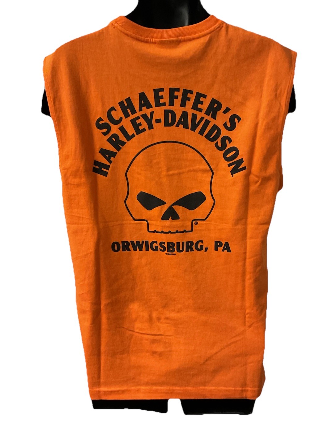 Harley Davidson Men’s Face Sleeveless Tank Top Orange 3003037