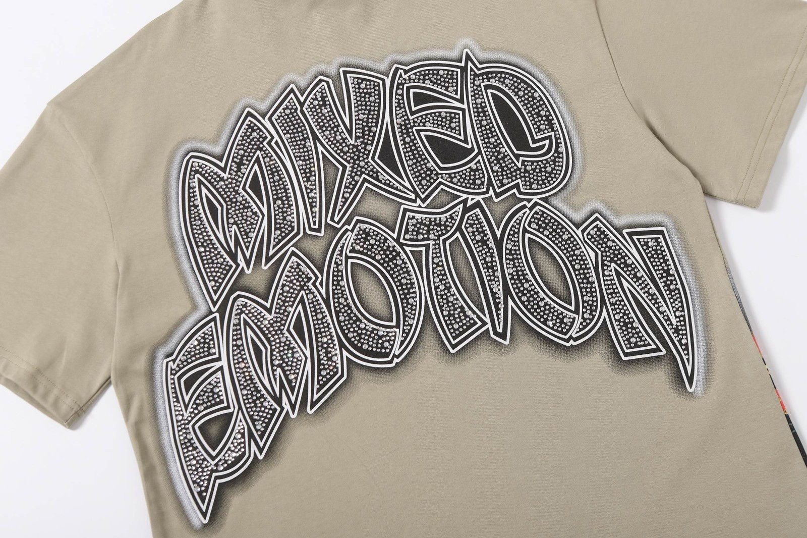 Mixed Emotio Graphic Tee Shirt Beige Short Sleeve S-M-L-XL