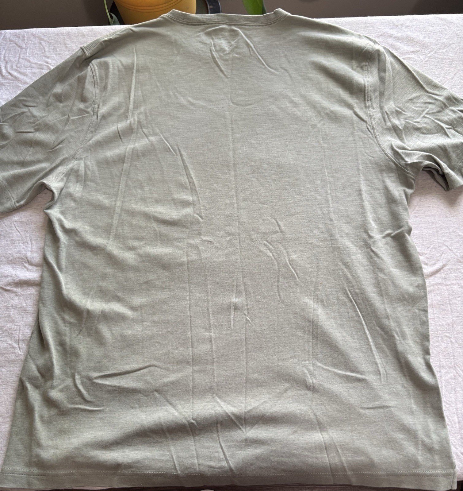 Kirkland Signature Mens Pima Cotton Slub Tee 2XL Olive Shade Green Crew SS