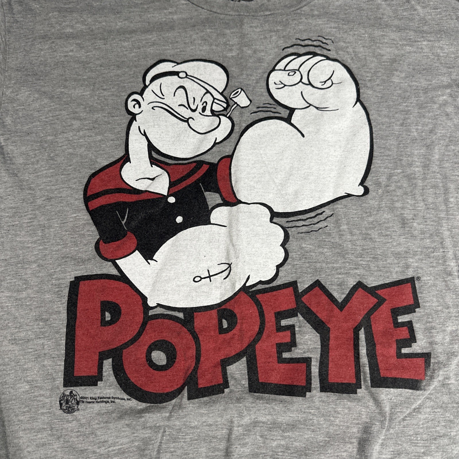 Tee Luv Brand Popeye Gray Vintage Style XL Tee Shirt – Great Shape