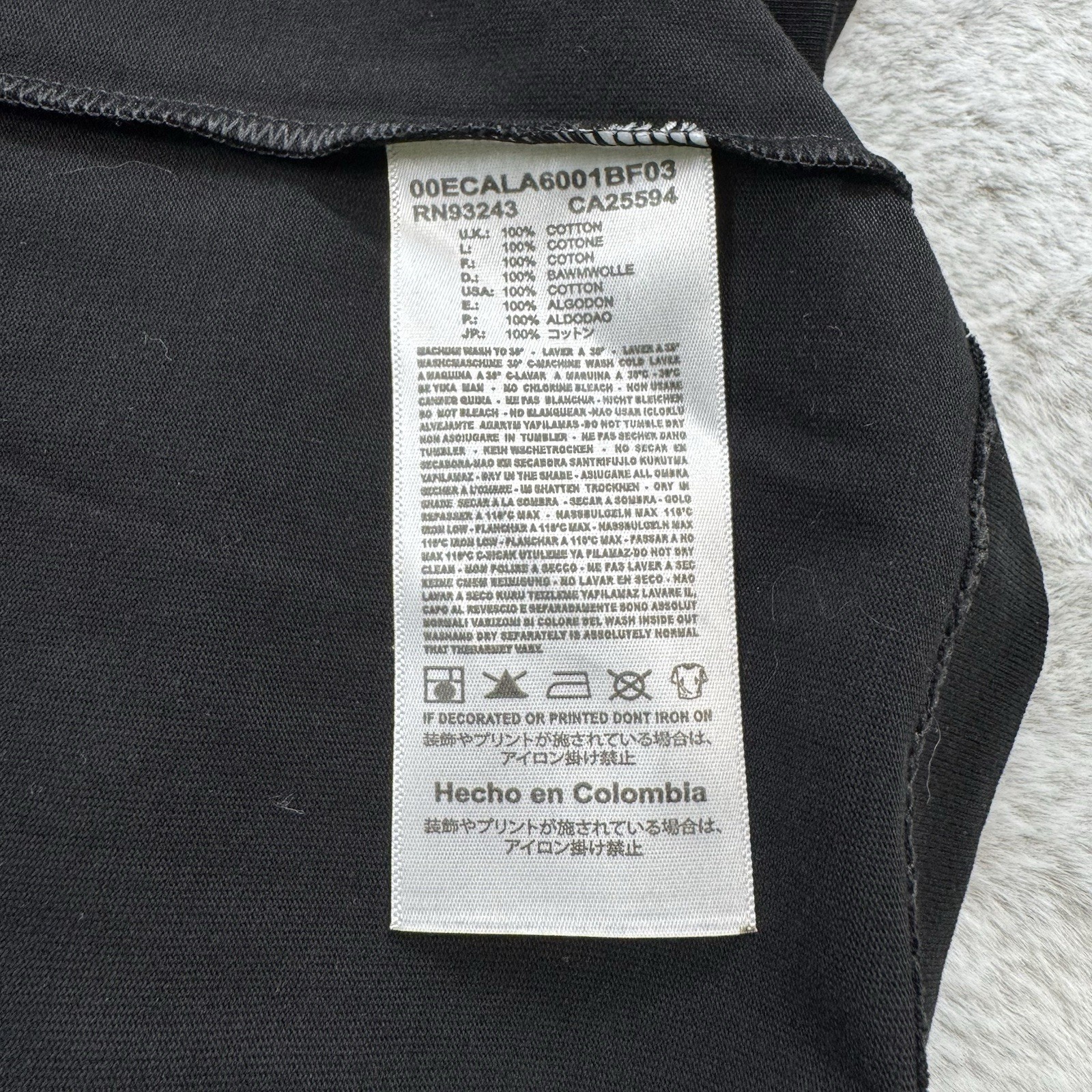Fear of God Essentials Crewneck Knit T-Shirt Men’s Size XXL Black Plastic Logo