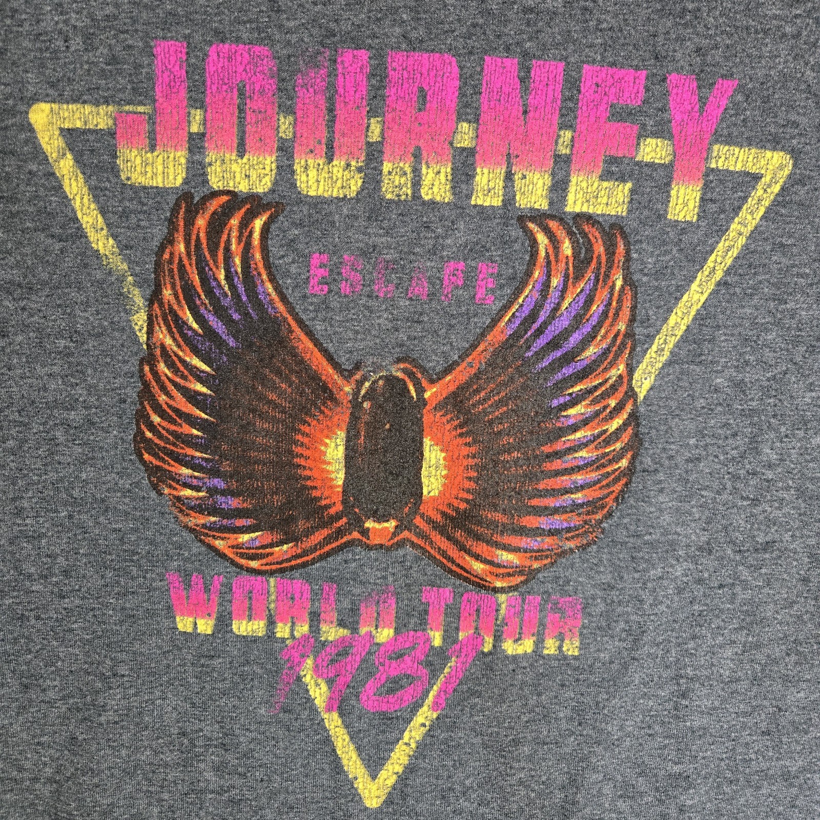 Brisco Journey Band Tshirt Classic Rock Tour Unisex 2X Grey Reprint