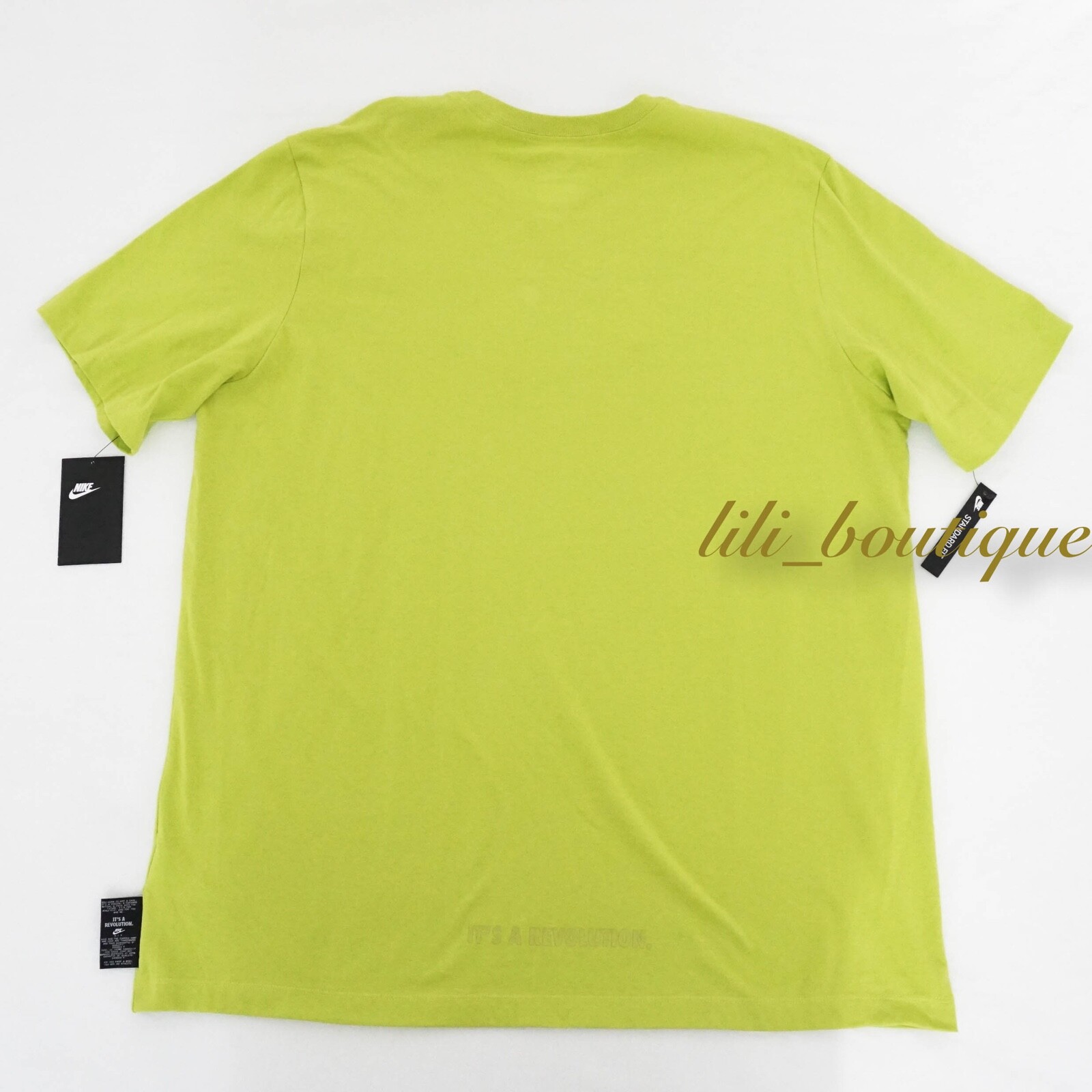 NWT Nike CW4752-308 Men NSW Air Max Tee Shirt Cotton Bright Cactus Multi Size M
