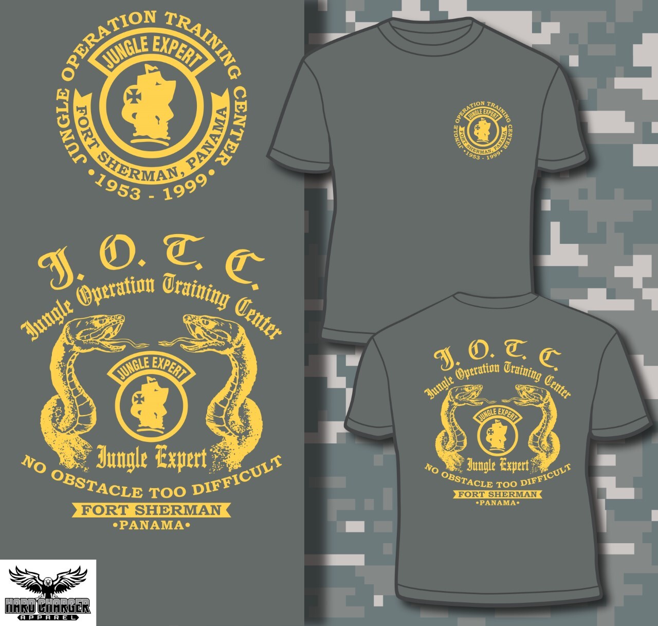 Ft. Sherman Jungle Operations Training Center Panama JOTC Jungle School T-shirt