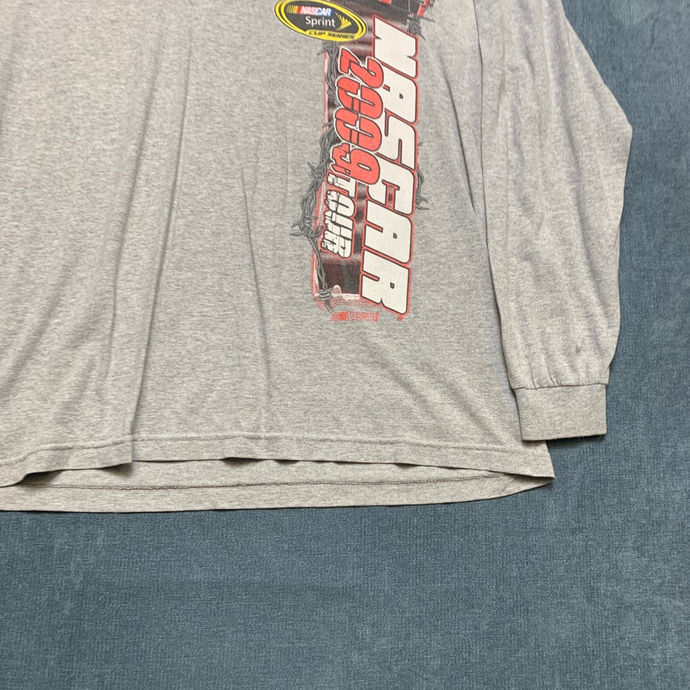 AAA Nascar 2009 Tour Sprint Cup Series T Shirt Mens XL-2XL Gray Long Sleeve