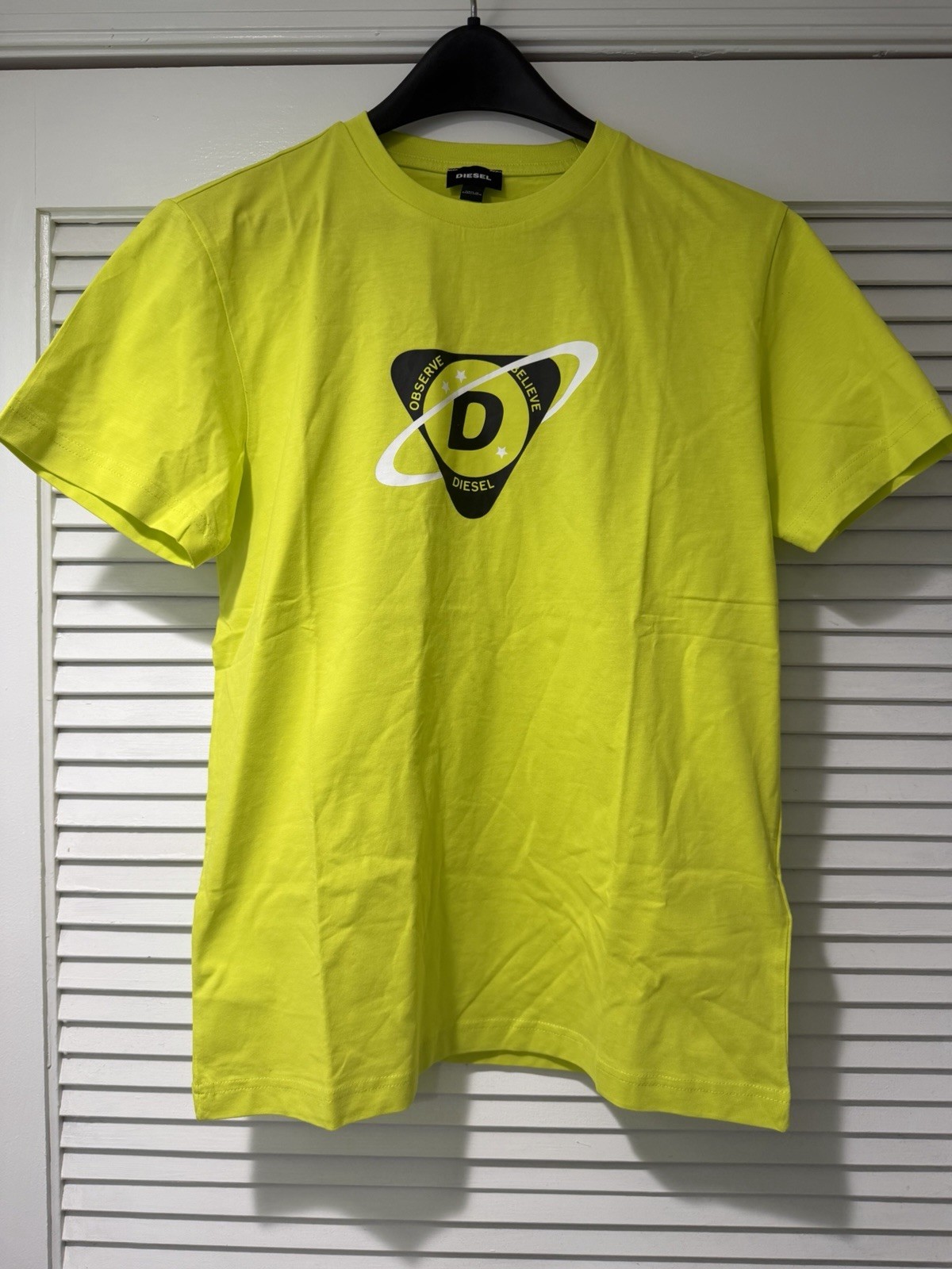 NWT DIESEL T-Diegos-K24 Men’s T-Shirt Short Sleeve Cotton – Apple Green – Medium