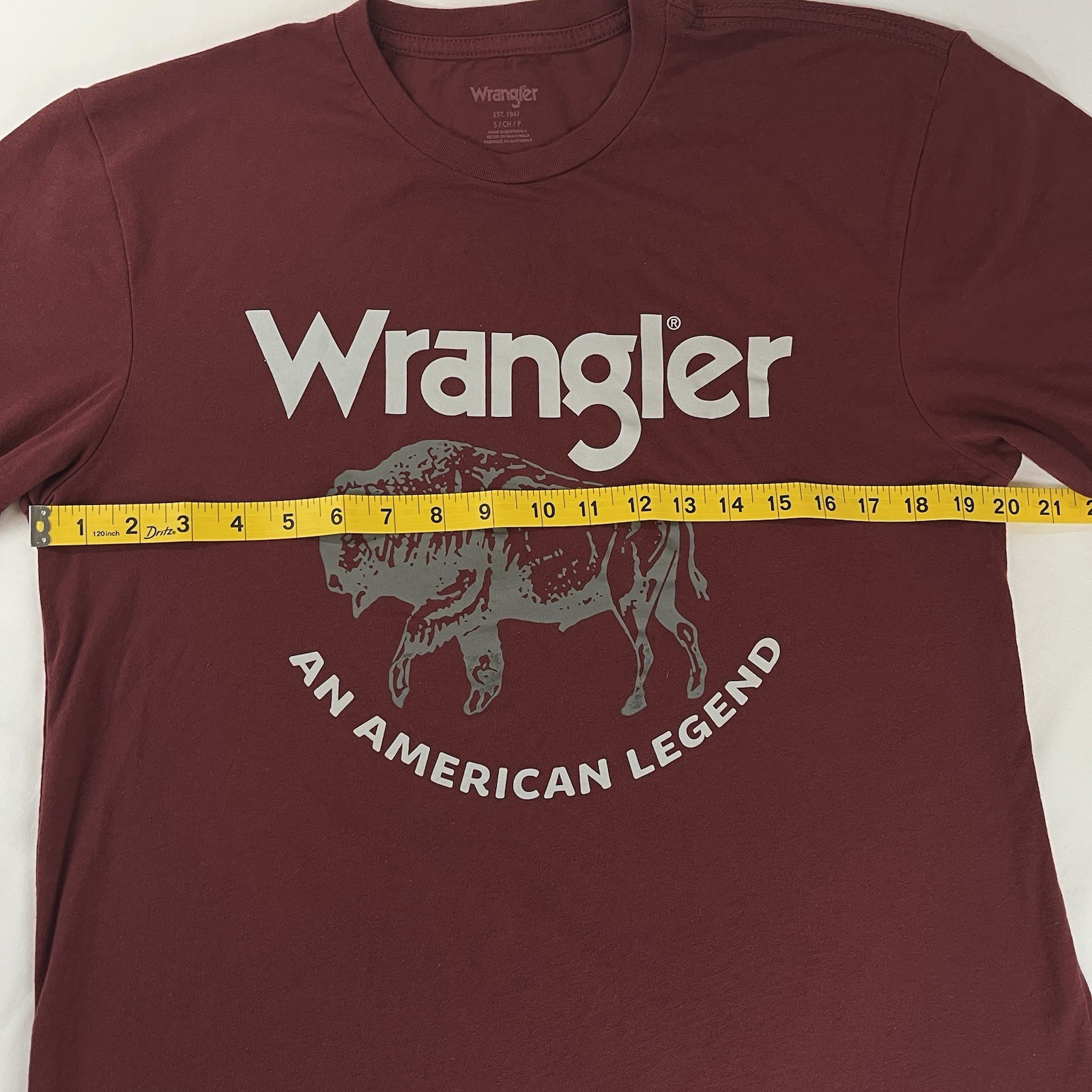 Wrangler Buffalo Bison T-shirt Small Cotton/Polyester Blend Super Soft Retro