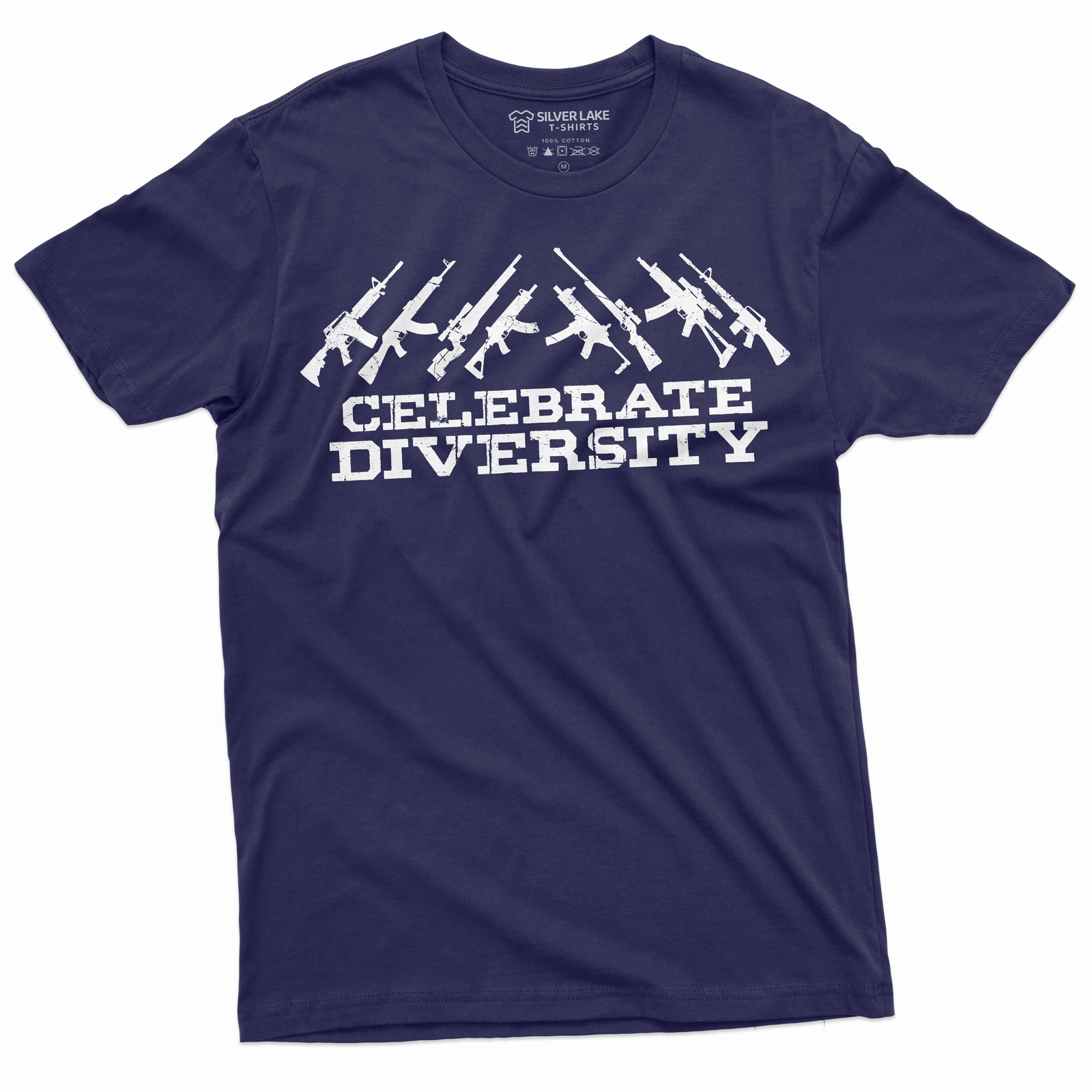 Men’s Celebrate Diversity Guns Riles Tshirt Pro 2nd Amendment constitutional tee